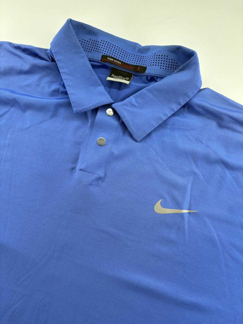 Nike Golf Tiger Woods Collection Dri-Fit Polo Periwinkle Blue Mens XL